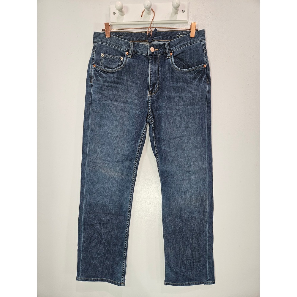 Tommy Bahama Mens Standard Fit Straight Leg Jeans Blue Medium Wash 33x30